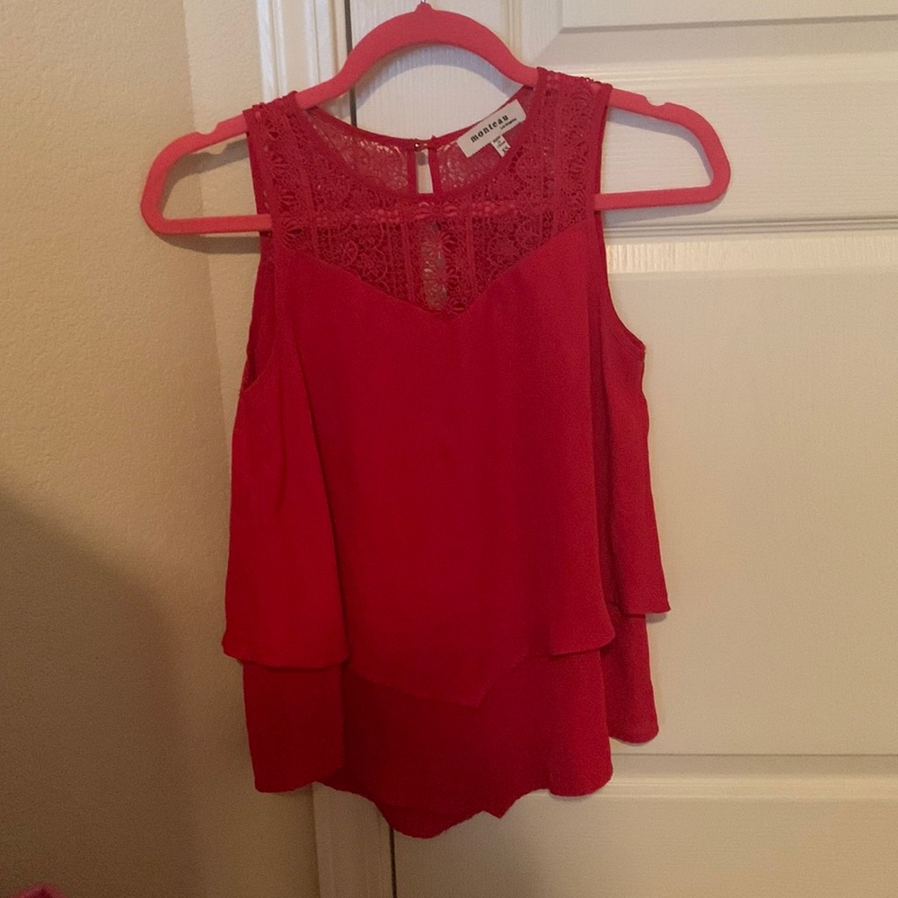 Red summer blouse
